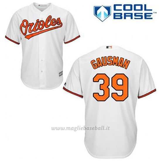 Maglia Baseball Uomo Baltimore Orioles 39 Kevin Gausman Bianco 1ªCool Base